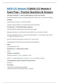 BIOD 121 Module 6 Exam Prep &ndash; Practice Questions & Answers