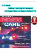 Paramedic Care&colon; Principles & Practice &vert; Volumes 1&ndash;5 &vert; 6th Edition &vert; Bledsoe&comma; Porter&comma; Cherry &vert; Full Test Bank with Answers