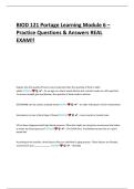 BIOD 121 Portage Learning Module 6 &ndash; Practice Questions & Answers