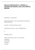 FNES 163&colon; NUTRITION TEST &num;1 -- CHAPTERS 1-3 &vert; QUESTIONS AND ANSWERS &vert; 2026 &vert; WITH COMPLETE SOLUTION
