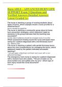 Burn ABLS &ndash; ADVANCED BURN LIFE SUPPORT Exam 3 Questions and Verified Answers Detailed Answers Latest Graded A&plus;