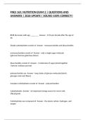 FNES 163&colon; NUTRITION EXAM 2 &vert; QUESTIONS AND ANSWERS &vert; 2026 UPDATE &vert; SOLVED 100&percnt; CORRECT&excl;&excl;