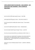COPE JUNIOR HEALTH SCHOLARS &vert; 2026 UPDATE &vert; 304 QUESTIONS AND ANSWERS &vert; WITH COMPLETE SOLUTION&excl;&excl;