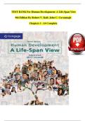 TEST BANK For Human Development&colon; A Life-Span View  9th Edition By Robert V&period; Kail&semi; John C&period; Cavanaugh  Chapters 1 - 16 Complete