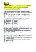NCCT SURGICAL TECH PRACTICE EXAM 3 Questions and Verified Answers Detailed Answers Latest Graded