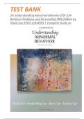 TEST BANK for Understanding Abnormal Behavior &lpar;PSY 254 Behavior Problems and Personality&rpar; 10th Edition by David Sue &vert;&vert; ISBN&colon;9781111834593&vert;&vert; All Chapters &comma; Complete Guide A&plus; 