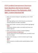 ETCP Certified Entertainment Electrician  Exam Questions And Correct Answers  &lpar;Verified Answers&rpar; Plus Rationales 2026  Q&A &vert; Instant Download Pdf 