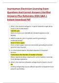 Journeyman Electrician Licensing Exam  Questions And Correct Answers &lpar;Verified  Answers&rpar; Plus Rationales 2026 Q&A &vert;  Instant Download Pdf 