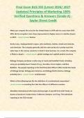 Final Exam BUS 203 &lpar;Latest 2026 2027 Updates&rpar; Principles of Marketing 100- Verified Questions &