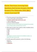 Master Electrician Licensing Exam  Questions And Correct Answers &lpar;Verified  Answers&rpar; Plus Rationales 2026 Q&A &vert;  Instant Download Pdf 
