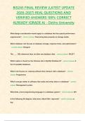 BIS245 FINAL REVIEW &lpar;LATEST UPDATE 2026-2027&rpar; REAL QUESTIONS AND VERIFIED ANSWERS 100&percnt; CORRECT ALREADY &lbrace;GRADE A&rcub; - DeVry University