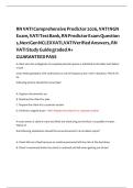RN VATI Comprehensive Predictor 2026&comma; VATI NGN Exam&comma; VATI Test Bank&comma; RN Predictor Exam Questions&comma; Next Gen NCLEX VATI&comma; VATI Verified Answers&comma; RN VATI Study Guide graded A&plus; GUARANTEED PASS &excl;&excl;&excl;&excl;