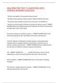 WGU PRACTISE TEST 71 QUESTIONS WITH VERIFIED ANSWERS 2025&sol;2026&comma;100&percnt;CORRECT