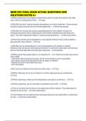 BOSR DCF FINAL EXAM ACTUAL QUESTIONS AND SOLUTIONS RATED A&plus;