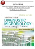 TEST BANK FOR INTRODUCTION TO DIAGNOSTIC MICROBIOLOGY FOR THE LABORATORY SCIENCE 2ND EDITION BY MARIA DANNESSA DELOST&comma; CHAPTER 1-24&vert; All CHAPTERS