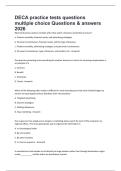 DECA practice tests questions multiple choice Questions & answers 2026