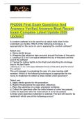 PN3006 Final Exam Questions And Answers Verified Answers Most Recent Exam Complete Latest Update 2026 Update&excl;