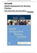 Test Bank - Health Assessment for Nursing Practice 7th Edition &lpar;Wilson&comma;Giddens&comma; 2022&rpar; &lpar;All Chapters&comma; 100&percnt; Original Verified&comma; A&plus; Grade&rpar;