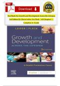 Test Bank For Growth and Development Across the Lifespan 3rd Edition By Gloria Leifer&comma; Eve Fleck &vert; All Chapters &vert;&vert; Complete A&plus; Guide