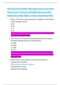 Pennsylvania Barber Manager Exam Questions  And Correct Answers &lpar;Verified Answers&rpar; Plus  Rationales 2026 Q&A &vert; Instant Download Pdf 