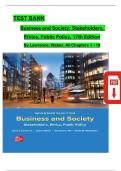 Business and Society Stakeholders Ethics Public Policy 17th Edition Test Bank PDF