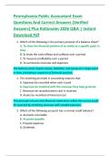 Pennsylvania Public Accountant Exam  Questions And Correct Answers &lpar;Verified  Answers&rpar; Plus Rationales 2026 Q&A &vert; Instant  Download Pdf 