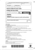 2025 Pearson Edexcel Level 3 GCE Italian Advanced PAPER 2&colon; Written response to works and translation Combined  Question Paper & Final Marking Scheme