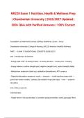 NR228 Exam 1 Nutrition&comma; Health & Wellness Actual Prep &vert; Chamberlain University &vert; 2026&sol;2027 Updated &vert; Verified Answers &vert; 100&percnt; Correct