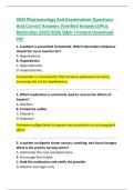 HESI Pharmacology Exit Examination Questions  And Correct Answers &lpar;Verified Answers&rpar; Plus  Rationales 2025&sol;2026 Q&A &vert; Instant Download  Pdf 