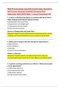 HESI Pharmacology Specialty Examination Questions  And Correct Answers &lpar;Verified Answers&rpar; Plus  Rationales 2025&sol;2026 Q&A &vert; Instant Download Pdf 
