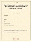 CEN Certified Emergency Nurse Exam &lpar;2 VERSIONS&rpar; ALL 550 QUESTIONS AND CORRECT ANSWERS LATEST UPDATE THIS YEAR