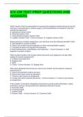 ICS 100 TEST PREP QUESTIONS AND ANSWERS &vert; VERIFIED &vert; GRADED A