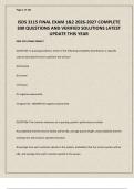ISDS 3115 FINAL EXAM 1&2 2026-2027 COMPLETE 300 QUESTIONS AND VERIFIED SOLUTIONS LATEST UPDATE THIS YEAR