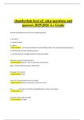 Chamberlain HESI A2&colon; Anatomy & Physiology Questions & Correct Detailed Answers &vert; 2025&sol;2026 A&plus; Grade