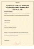 Argus Enterprise Certification EXAM ALL 400 QUESTIONS AND CORRECT ANSWERS LATEST UPDATE THIS YEAR