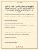 NUR 514 EXAM 5 Renal Disorders&comma; Hemodialysis&comma; Kidney Function&comma; UTI&comma; AKI CKD ALL 300 QUESTIONS AND CORRECT ANSWERS LATEST UPDATE THIS YEAR