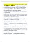 STATIONARY ENGINEER FINAL EXAM ACTUAL QUESTIONS AND SOLUTIONS RATED A&plus;
