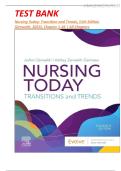 Test Bank For Nursing Today&colon; Transition and Trends&comma; 11th Edition By Zerwekh&vert;&vert; Verified All Chapters &lpar;1-26&rpar; &vert; Newest Version Graded A&plus;