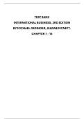 TEST BANK  INTERNATIONAL BUSINESS&comma; 3RD EDITION  BY MICHAEL GERINGER&comma; JEANNE MCNETT&period;  CHAPTER 1 - 15