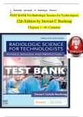 Test bank for radiologic science for technologists 12th edition by bushong