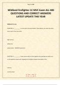 Wildland Firefighter 1C MVC Exam ALL 400 QUESTIONS AND CORRECT ANSWERS LATEST UPDATE THIS YEAR