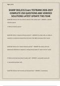 SHARP EKG&comma;ECG Exam TESTBANK 2026-2027 COMPLETE 250 QUESTIONS AND VERIFIED SOLUTIONS LATEST UPDATE THIS YEAR
