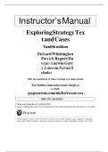 Exploring Strategy&colon; Text and Cases 12th Edition Solution Manual &vert; Johnson & Whittington &ndash; 2025 Strategic Management Case Solutions