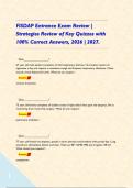 FISDAP Entrance Exam Review &vert; Strategies Review of Key Quizzes with 100&percnt; Correct Answers&comma; 2026 &vert; 2027&period;     