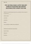 PSYC 102 FINAL EXAM 4 LATEST 2026-2027 COMPLETE QUESTIONS AND VERIFIED SOLUTIONS LATEST UPDATE THIS YEAR