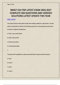 NR667 CEA FNP LATEST EXAM 2026-2027 COMPLETE 500 QUESTIONS AND VERIFIED SOLUTIONS LATEST UPDATE THIS YEAR