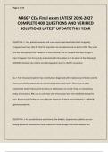 NR667 CEA Final exam LATEST 2026-2027 COMPLETE 400 QUESTIONS AND VERIFIED SOLUTIONS LATEST UPDATE THIS YEAR