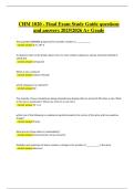 CHM 1020 Final Exam Study Guide &ndash; Verified Questions & Correct Detailed Answers &vert; 2025&sol;2026 A&plus; Grade