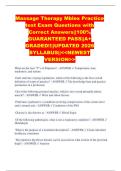 Massage Therapy Mblex Practice test Exam Questions with Correct Answers&vert;&vert;100&percnt; GUARANTEED PASS&vert;&vert;A&plus; GRADED&excl;&excl;&vert;&vert;UPDATED 2026 SYLLABUS&vert;&vert;<<NEWEST VERSION>>