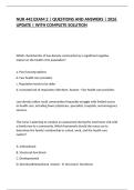 NUR 442 EXAM 2 &vert; QUESTIONS AND ANSWERS &vert; 2026 UPDATE &vert; WITH COMPLETE SOLUTION